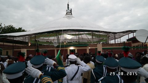 hoisting of flag on husainiyya